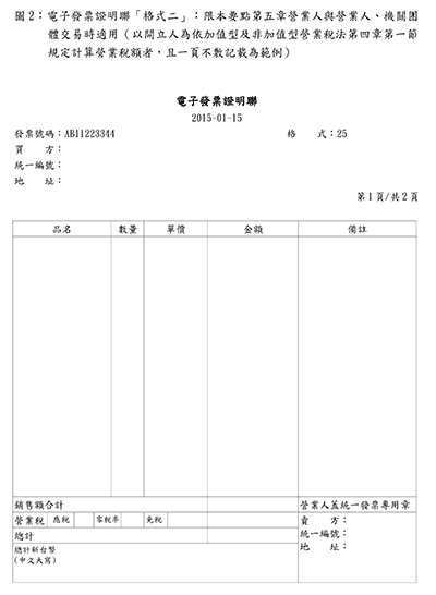 03.電子發票實施作業要點格式二B2B